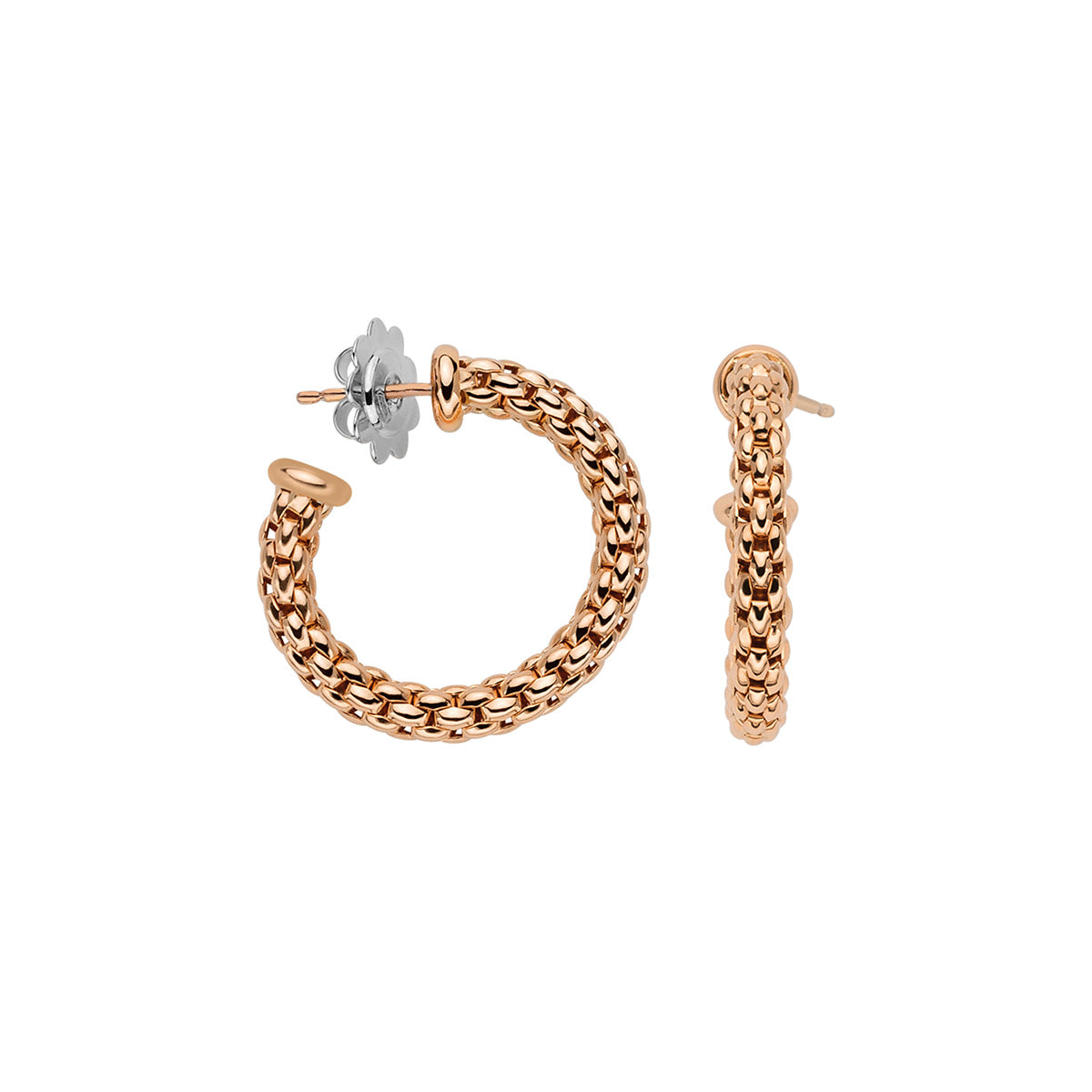 18k Rose Gold Hoop Earrings