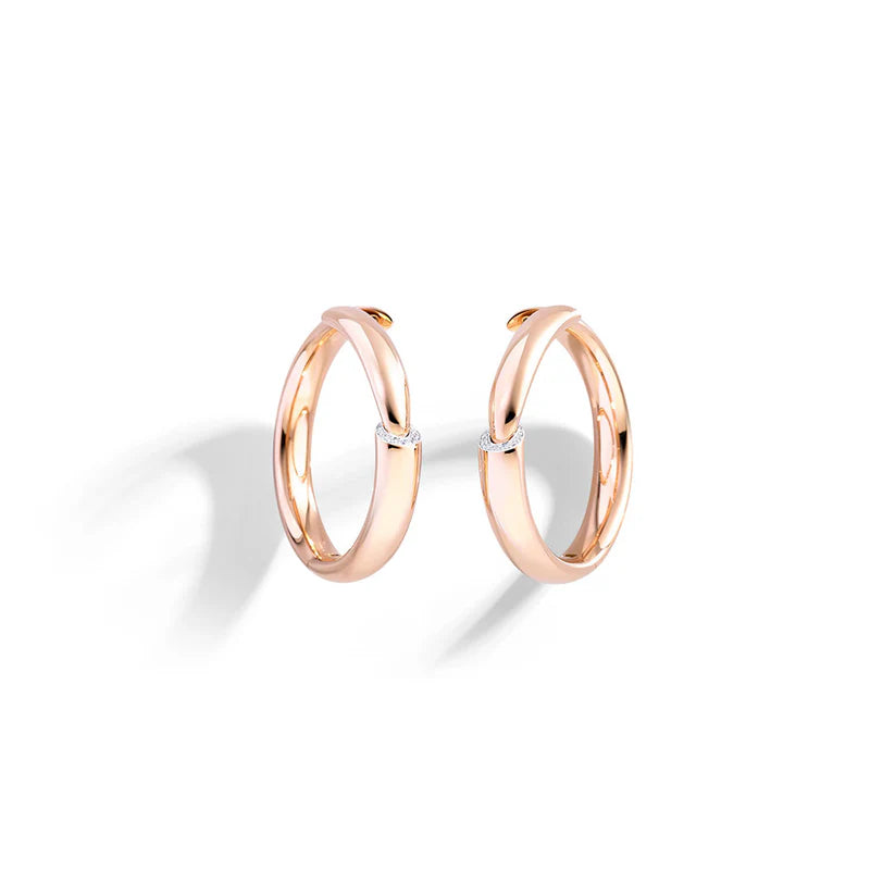 18k Rose Gold Hoop Earrings