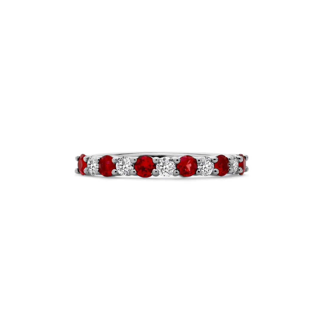18kt White Gold Ruby and Diamond Ring