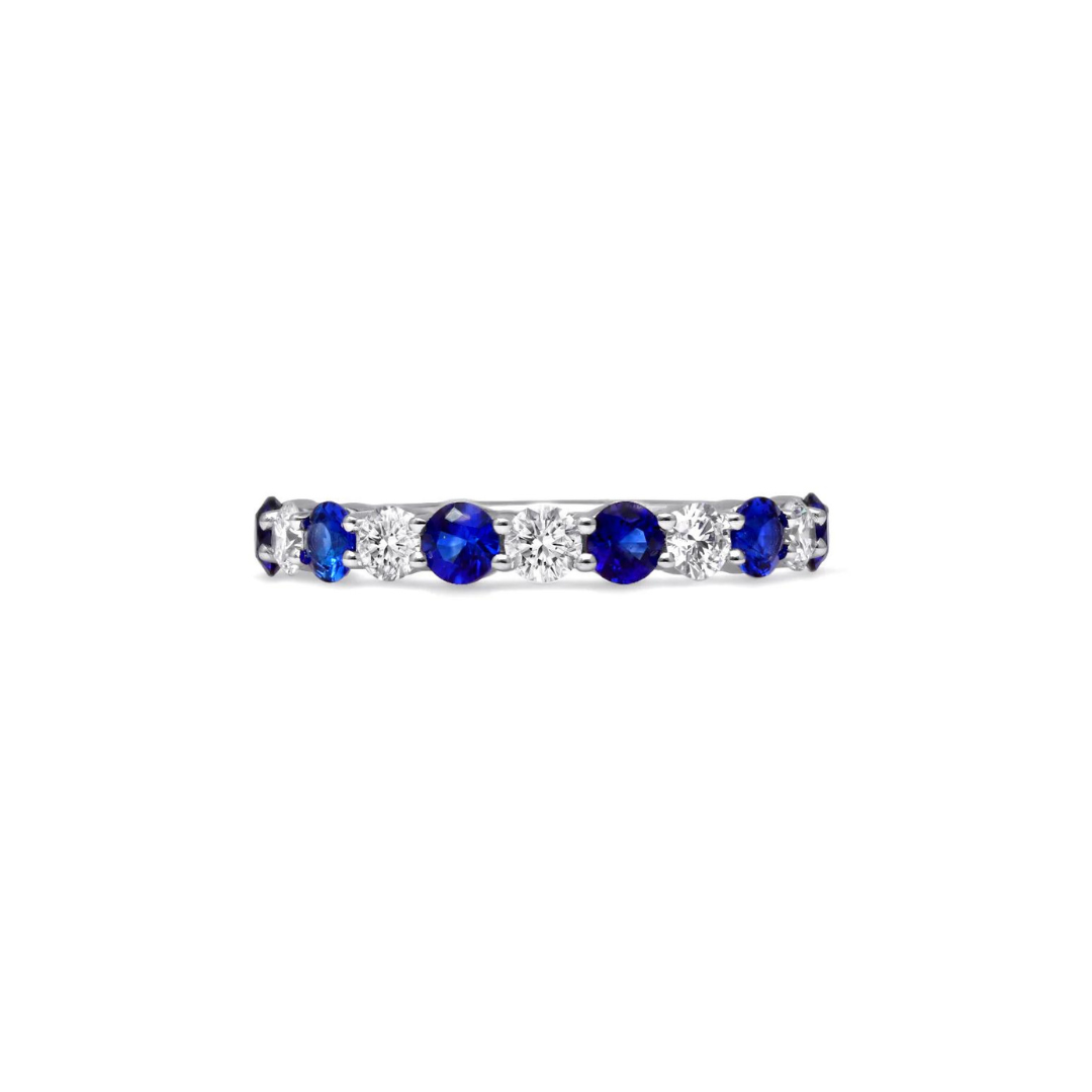 18kt White Gold Sapphire and Diamond Ring