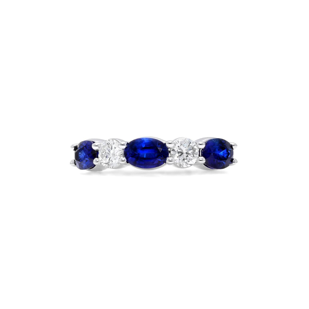 18kt White Gold Sapphire and Diamond Ring