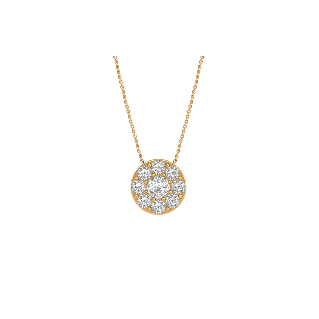 18kt Yellow Gold Illusion Necklace