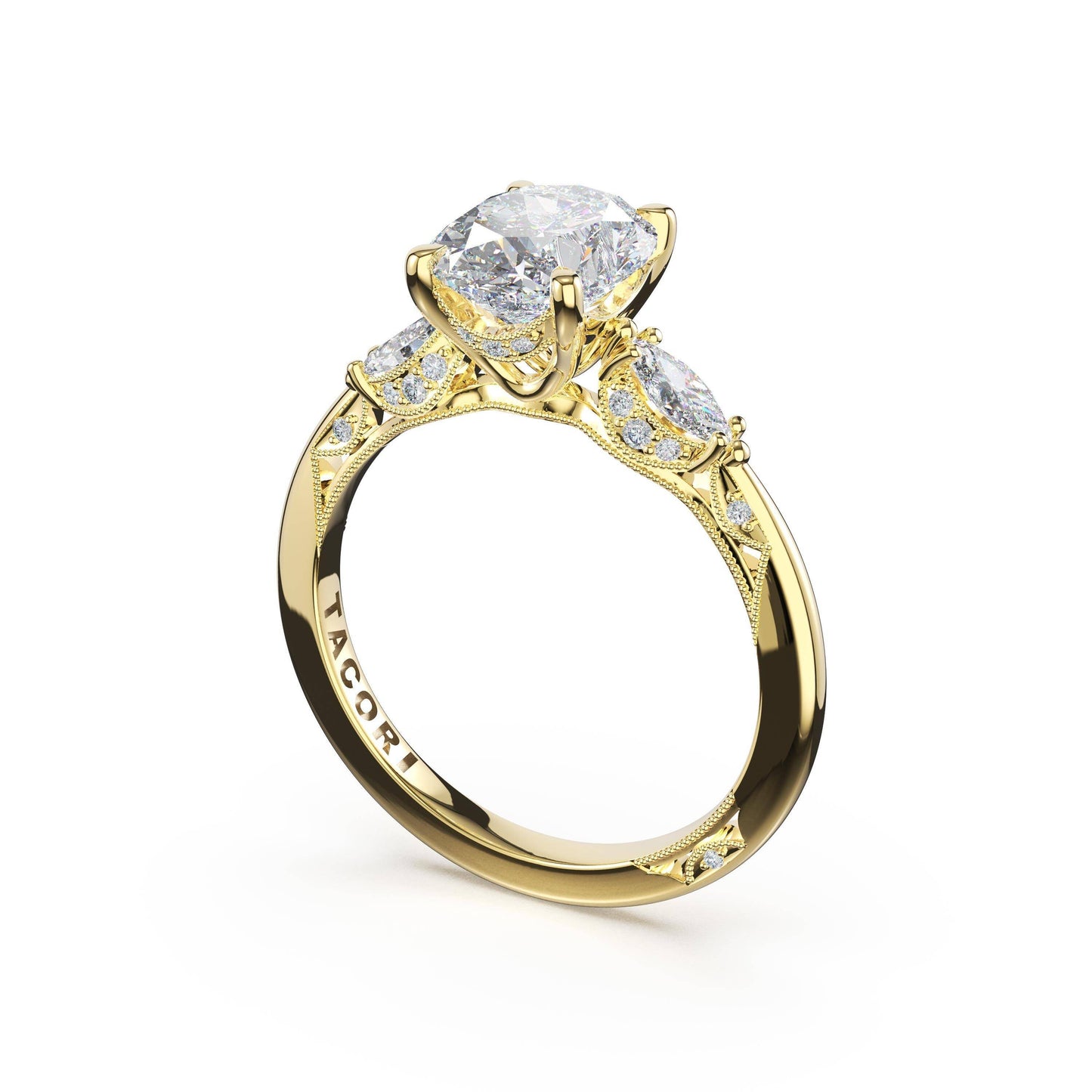 Simply Tacori Oval 3-Stone Engagement Ring