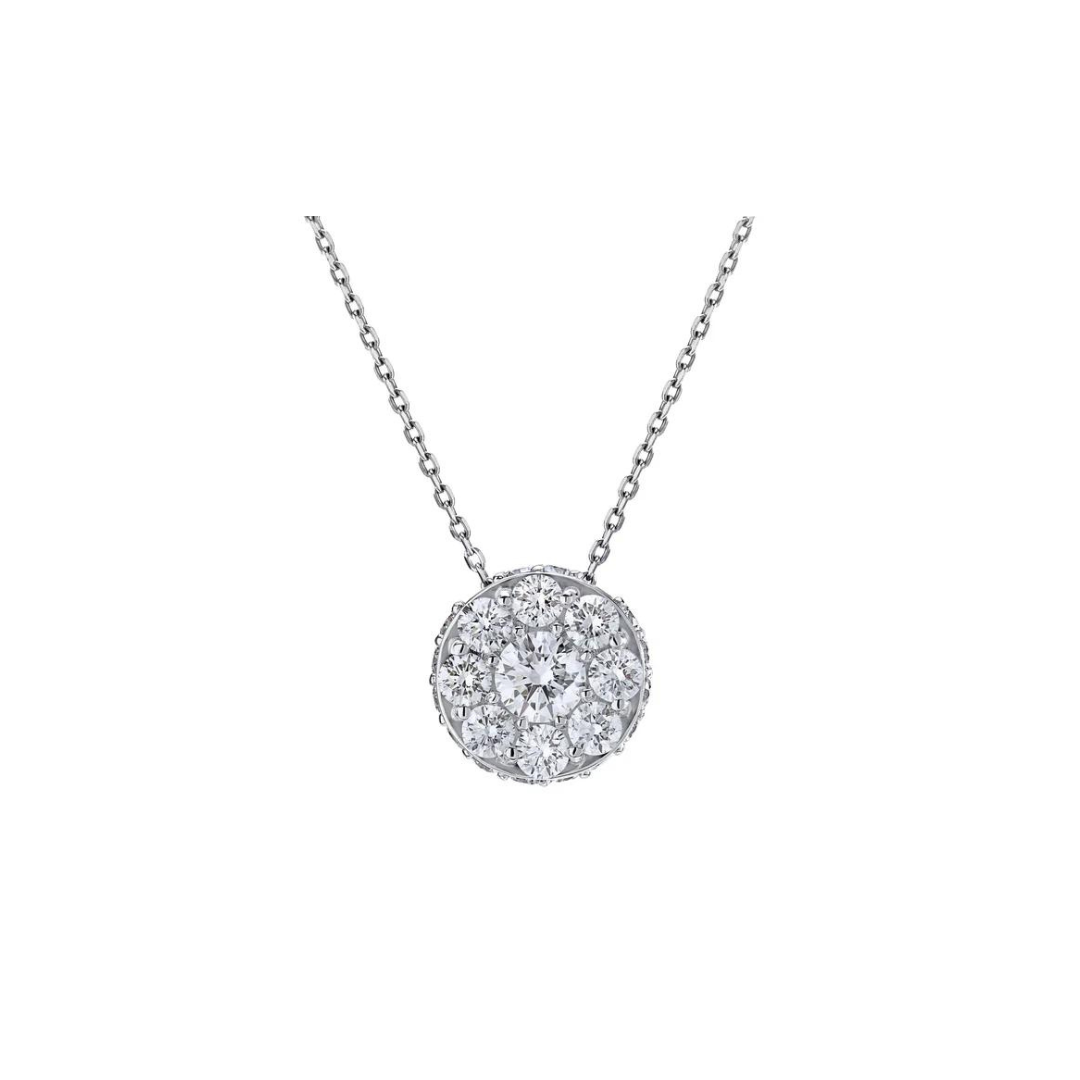 18kt White Gold Illusion Necklace