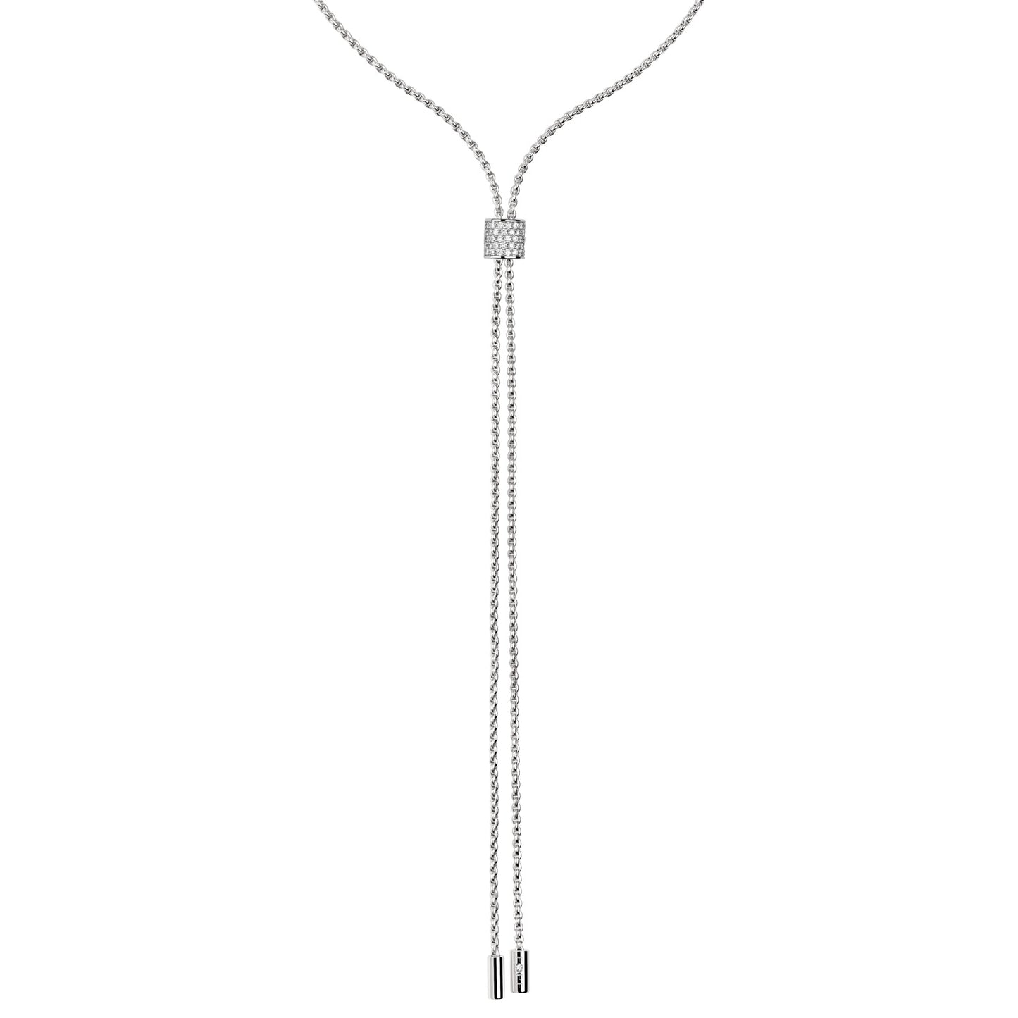 18k White Gold Diamond Drop Necklace