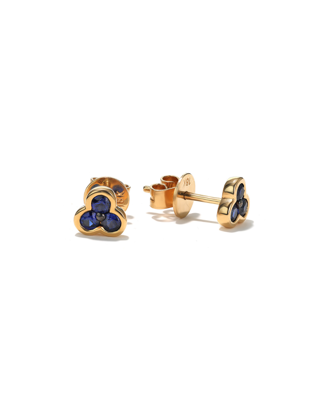 Trinity Sapphire Stud Earrings