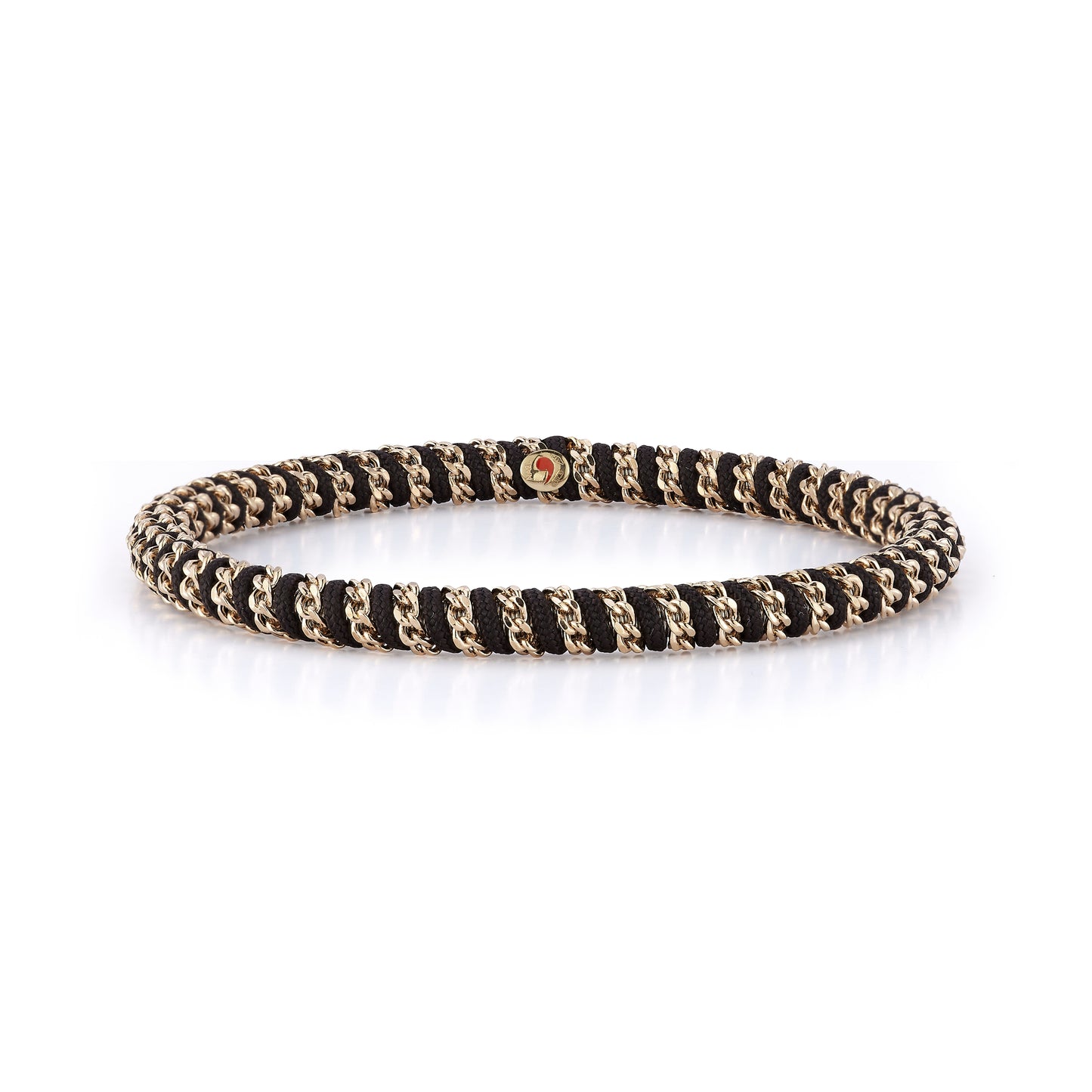 18k Yellow Gold and Black Ceramic Bracelet