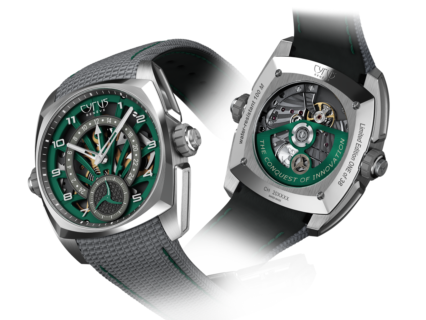 KLEPCYS GMT RETROGRADE PALM GREEN