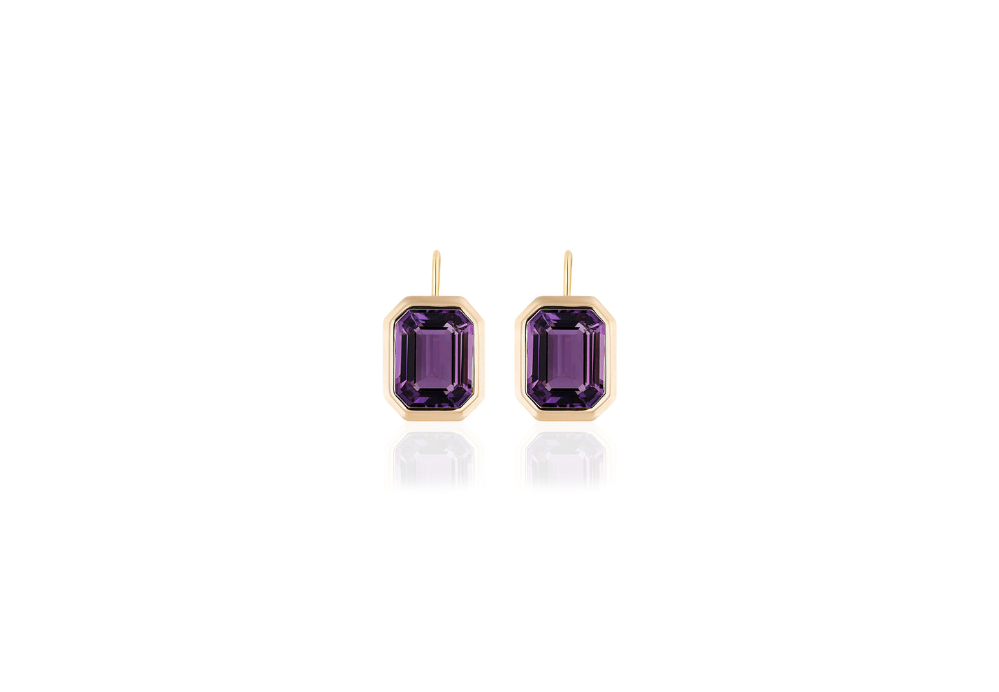Bezel-Set Emerald-Cut Earrings