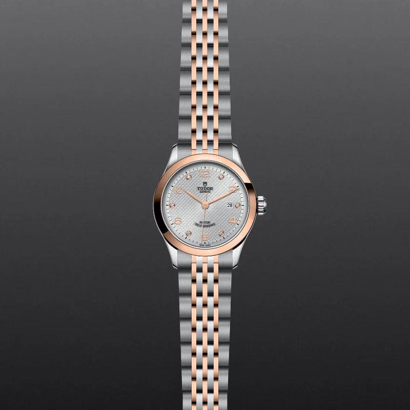 1926 28MM STEEL AND ROSE GOLD