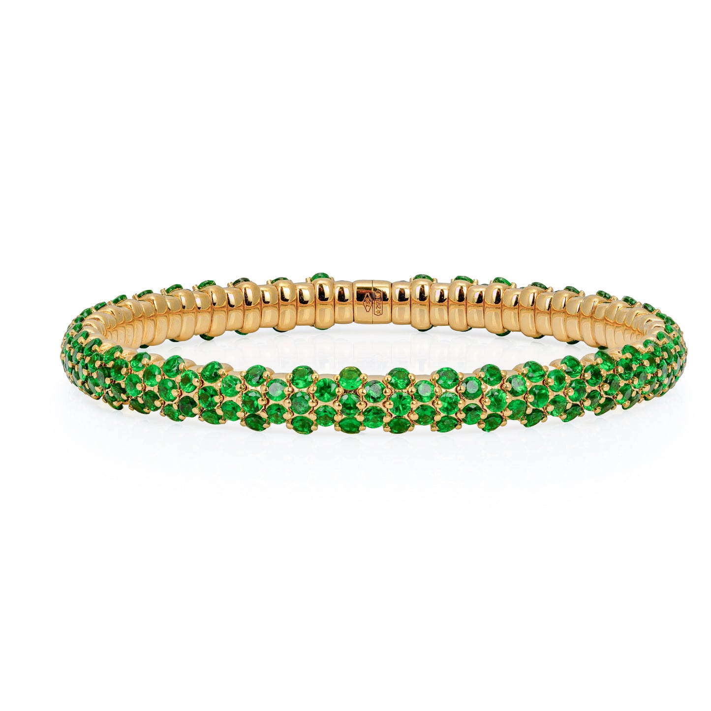 18k Yellow Gold Tsavorite Stretch Bracelet