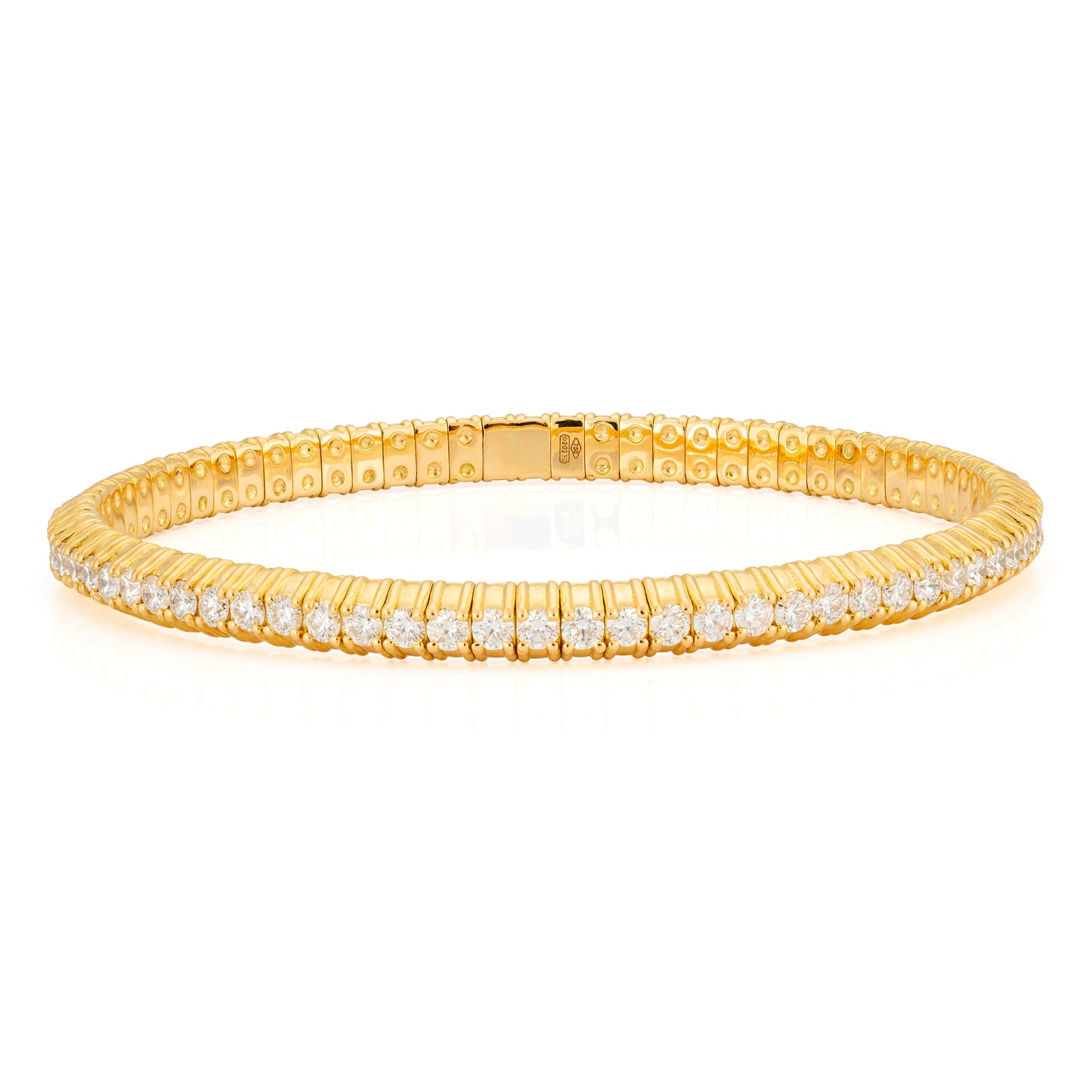 18k Yellow Gold Diamond Stretch Bracelet