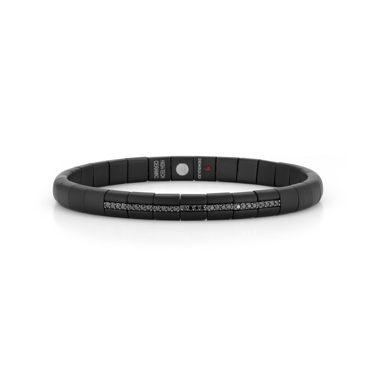 18k White Gold and Black Ceramic Bracelet