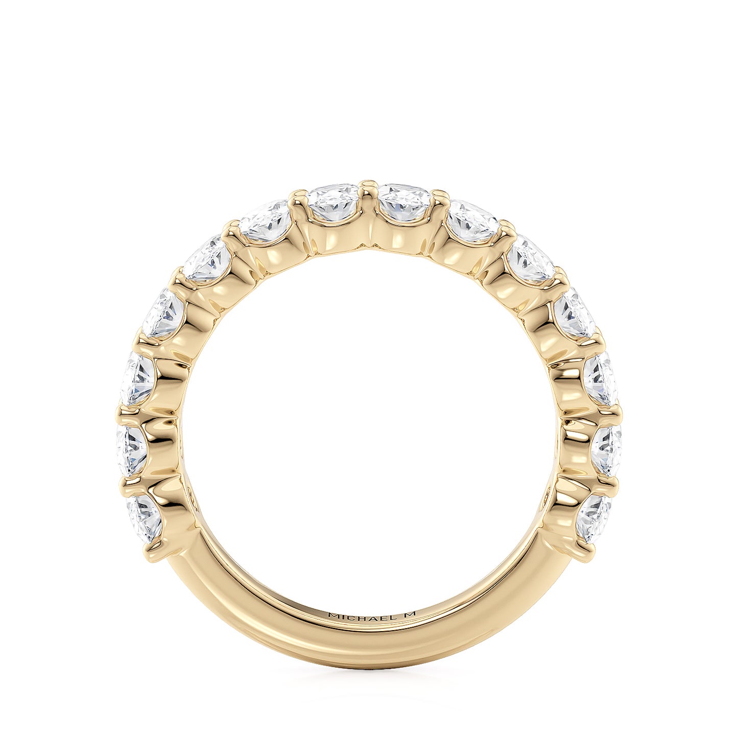 18k Yellow Gold Oval Wedding Band