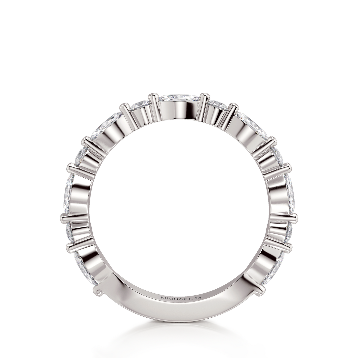 18k White Gold Diamond Wedding Band