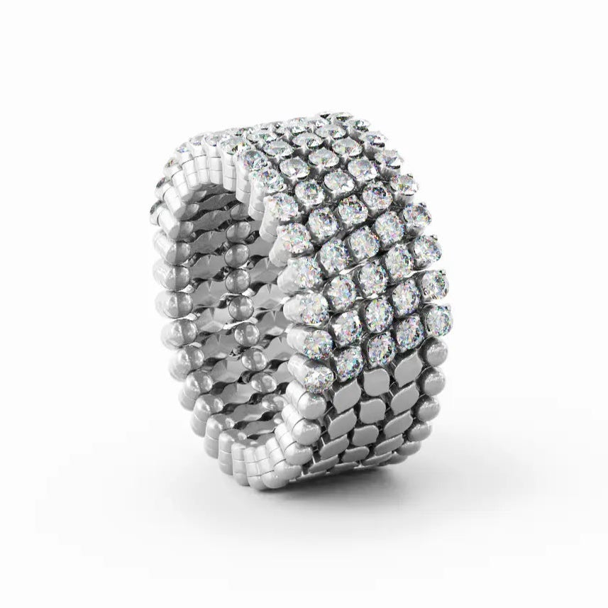 18k White Gold Ring to Bracelet