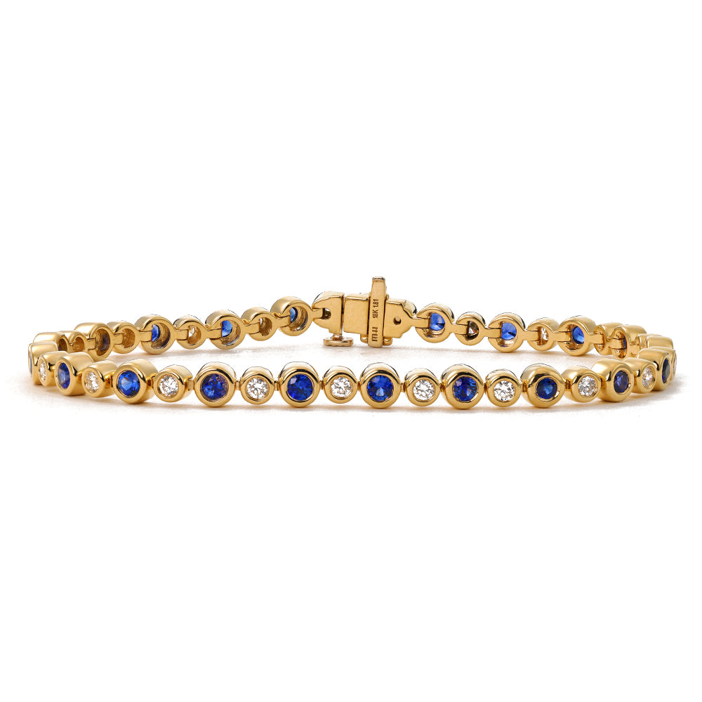 Diamond and Sapphire Tennis Bracelet