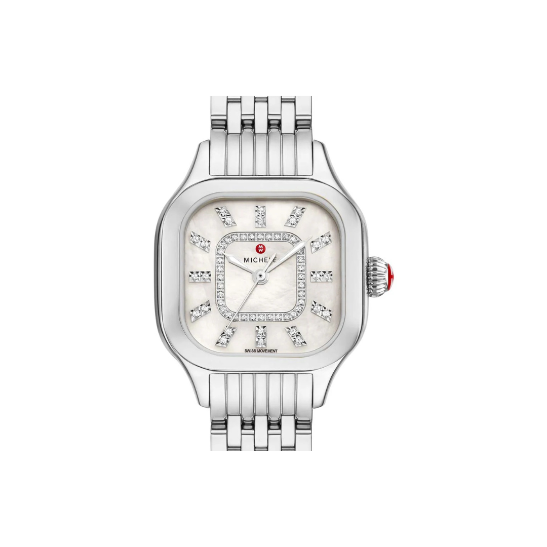 Meggie Stainless Steel Diamond Dial Watch