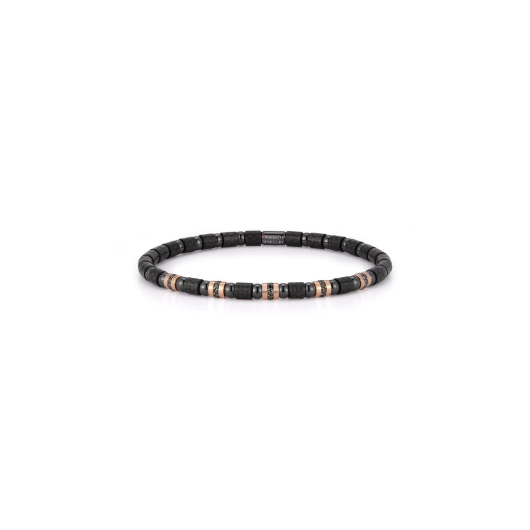 18k Rose Gold and Carbon Fiber Bracelet