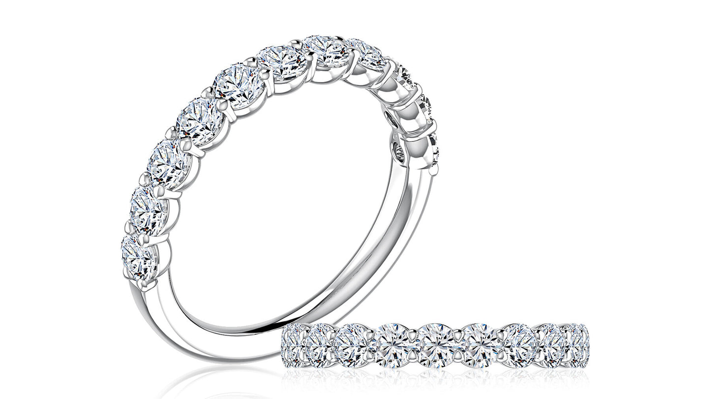 Ladies White Gold Wedding Band