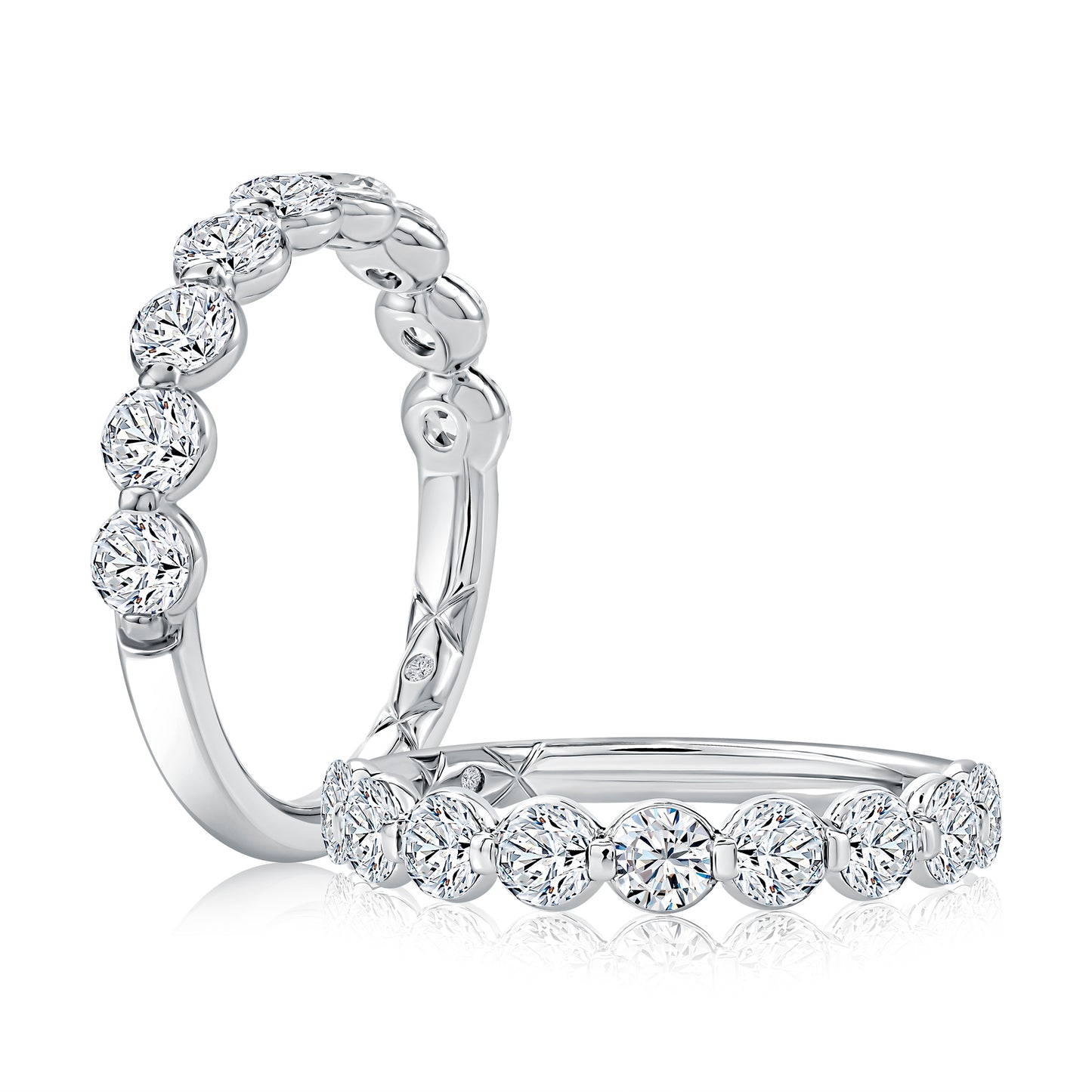 Ladies White Gold Wedding Band