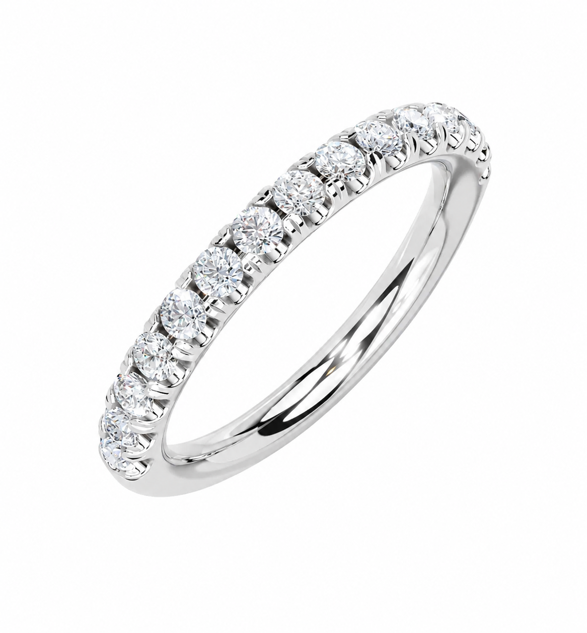 18k White Gold Diamond Band