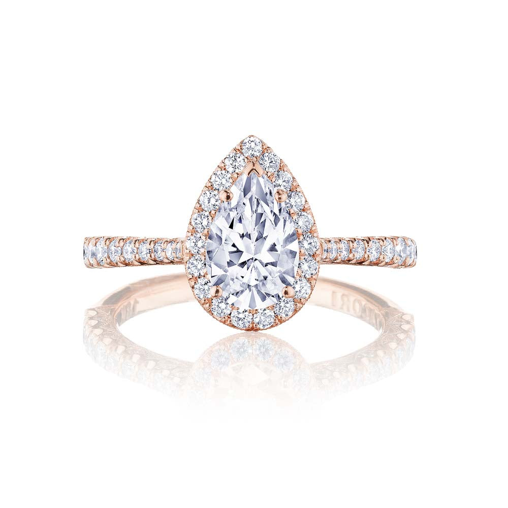 18k Rose Gold Diamond Bloom Engagement Ring