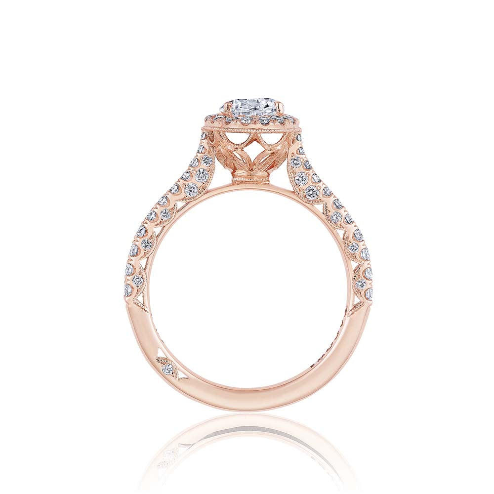 18k Rose Gold Diamond Bloom Engagement Ring