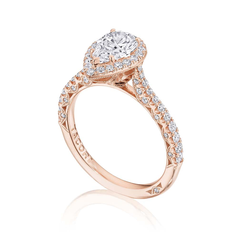 18k Rose Gold Diamond Bloom Engagement Ring