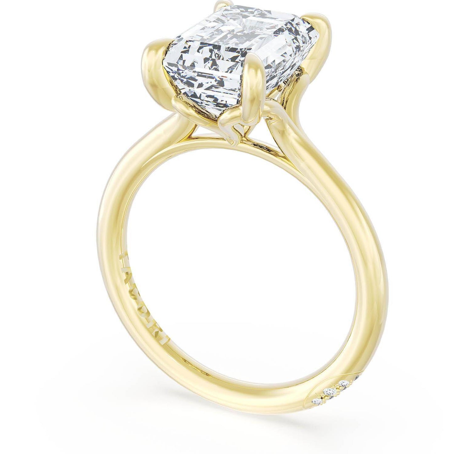 Founder's Collection Emerald Cathedral Engagement Ring