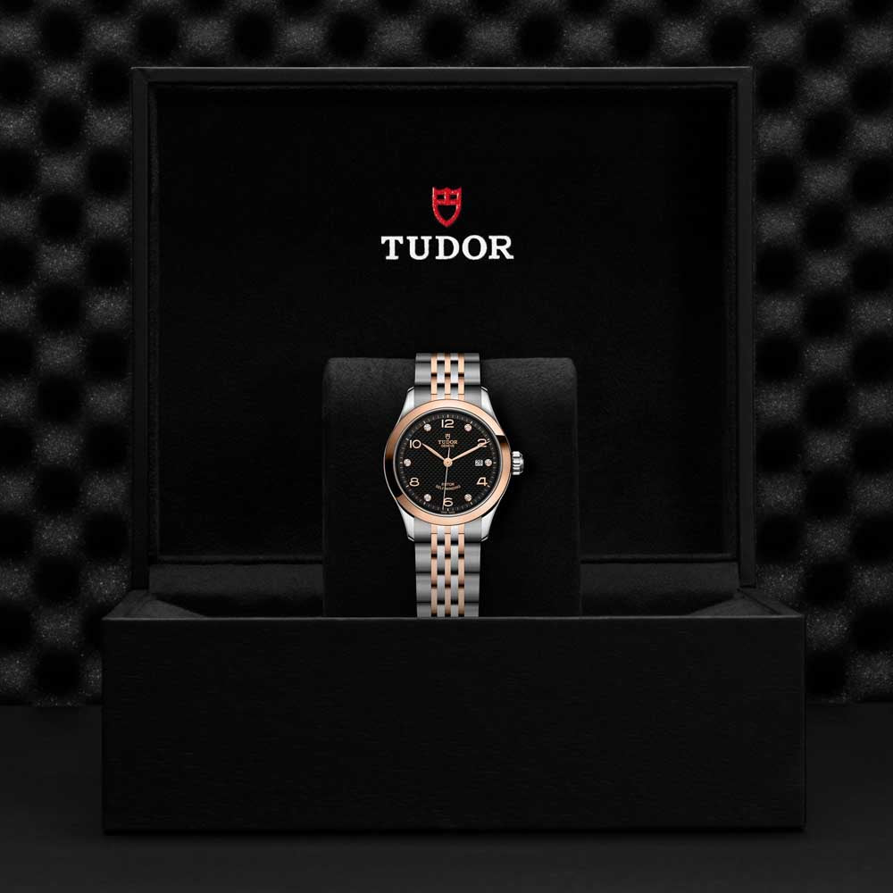 1926 28MM STEEL AND ROSE GOLD