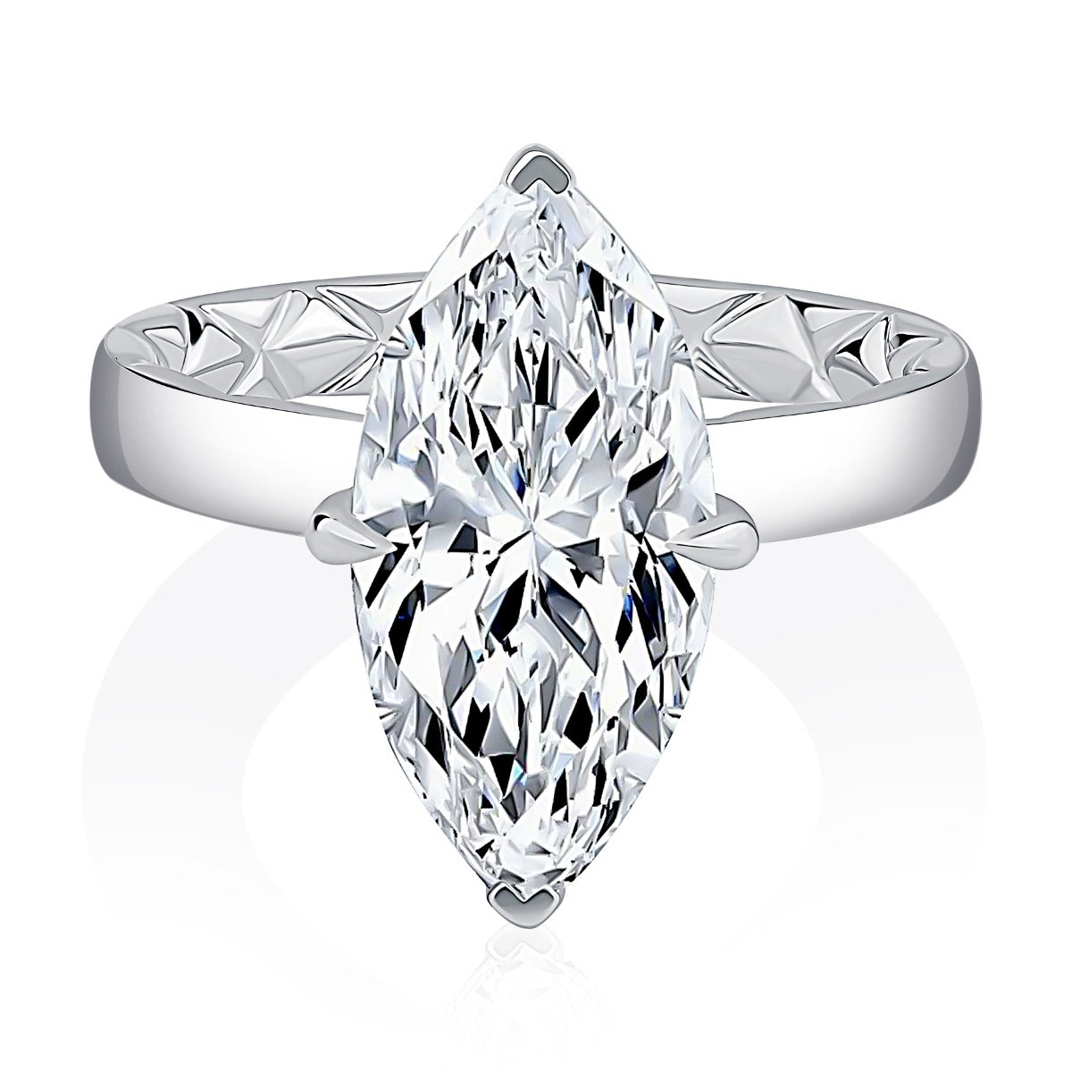 Classic Marquise Diamond Solitaire Engagement Ring