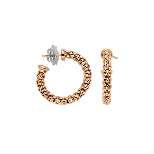 18k Rose Gold Hoop Earrings