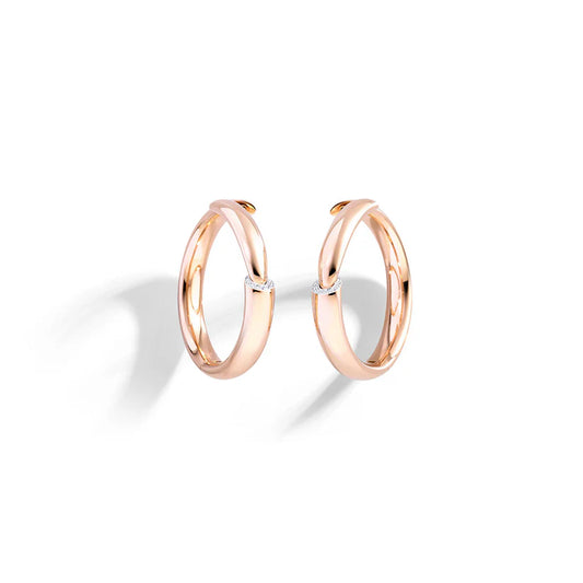 18k Rose Gold Hoop Earrings