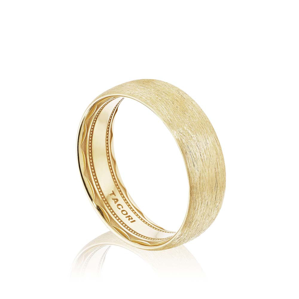 18k Yellow Gold 7mm Classic Brushed Finish Wedding Band