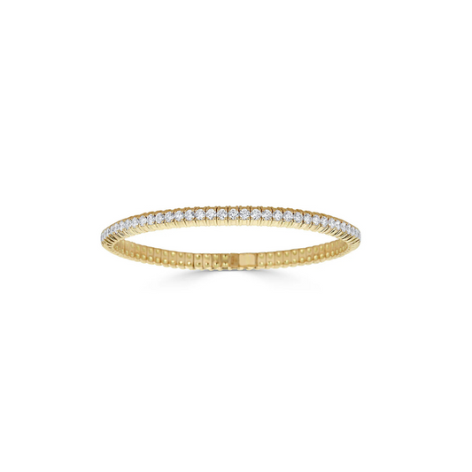 18k Yellow Gold Diamond Stretch Bracelet