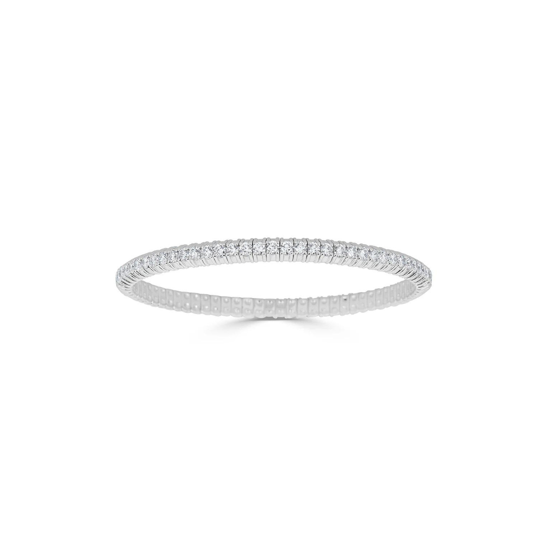 18k White Gold Diamond Stretch Bracelet