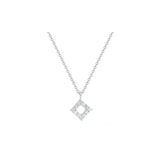 18kt White Gold Diamond Pendant Necklace