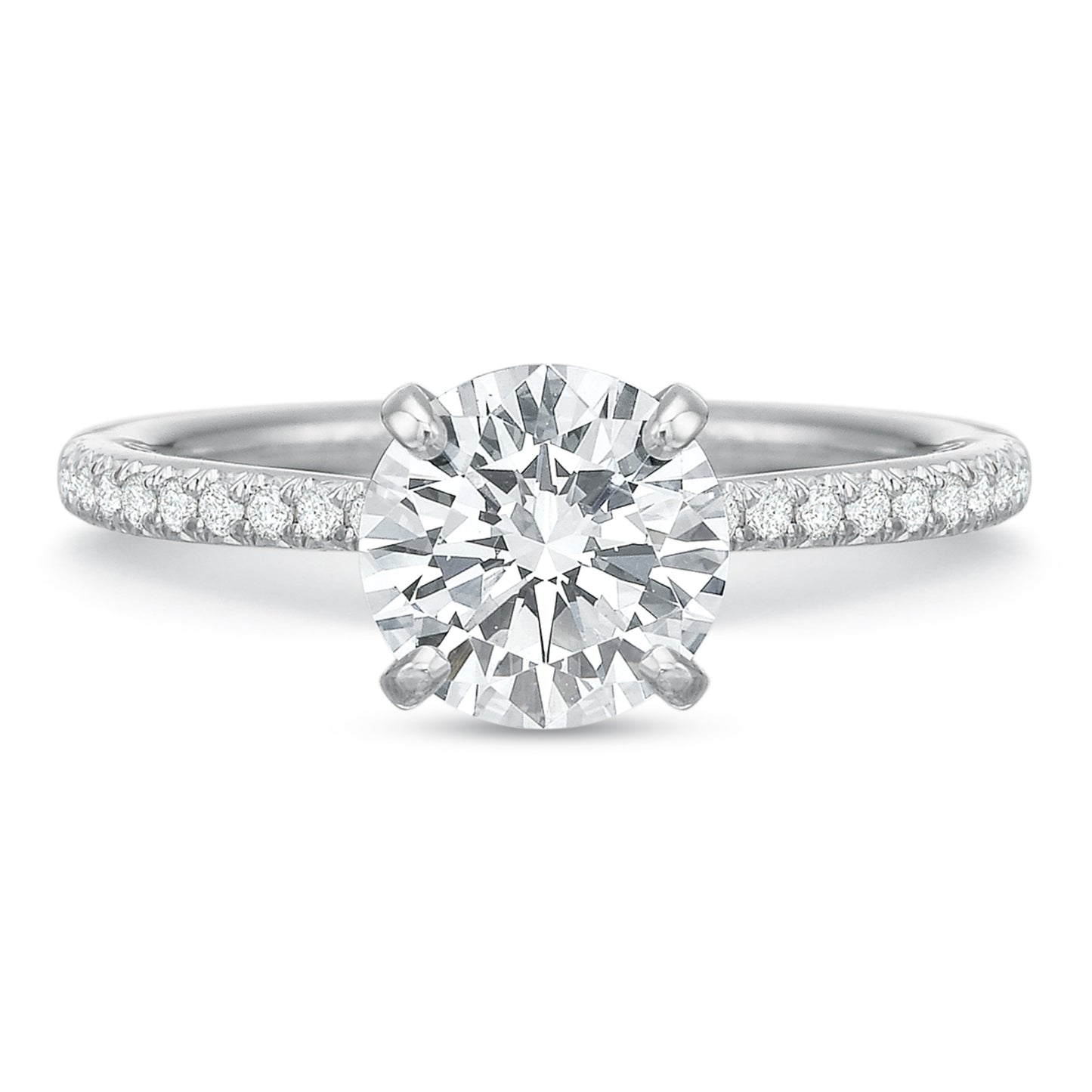 Platinum Round Solitaire Engagement Ring