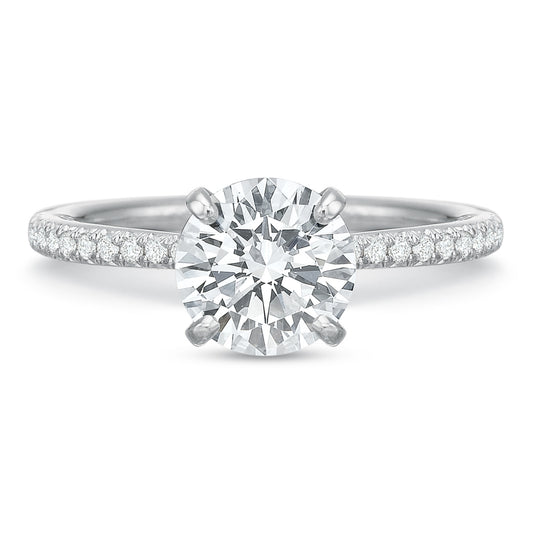 Platinum Round Solitaire Engagement Ring