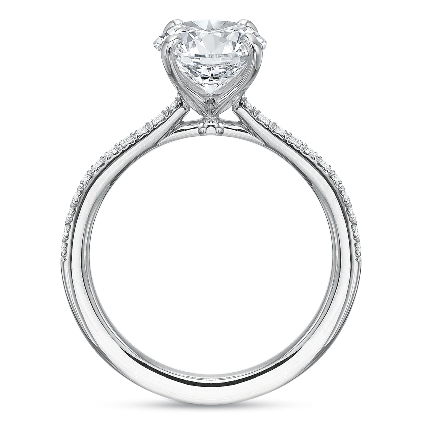 Platinum Round Solitaire Engagement Ring