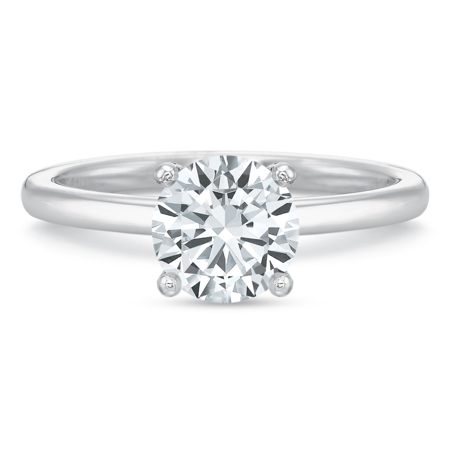 Platinum Round Solitaire Engagement Ring