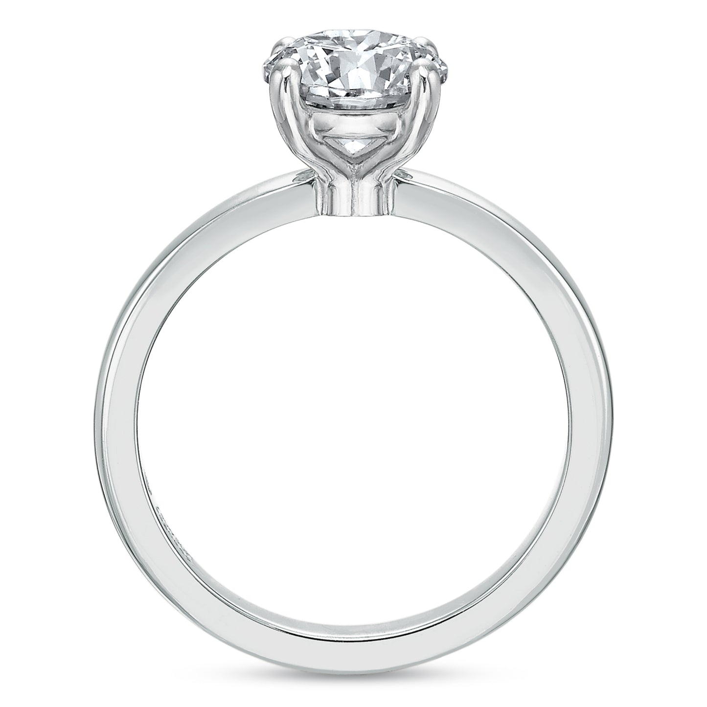 Platinum Round Solitaire Engagement Ring