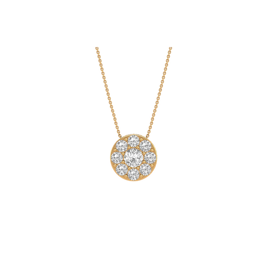 18kt Yellow Gold Illusion Necklace