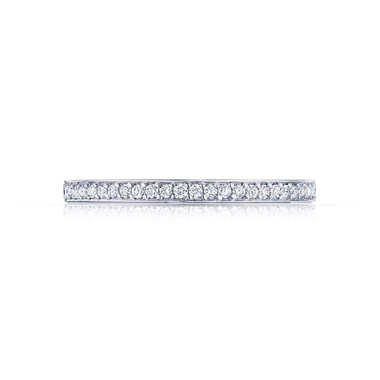 18k White Gold Pave Diamond Wedding Band