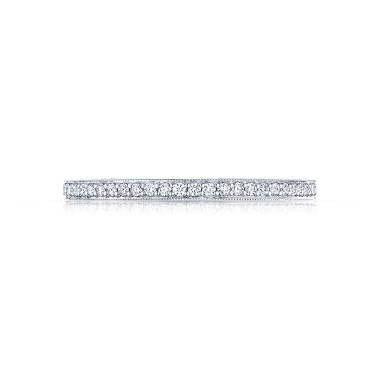 18k White Gold Pave Diamond Wedding Band