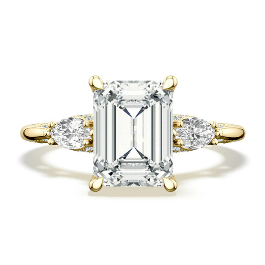 Simply Tacori Emerald 3-Stone Engagement Ring