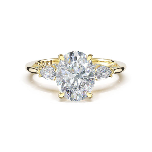 Simply Tacori Oval 3-Stone Engagement Ring