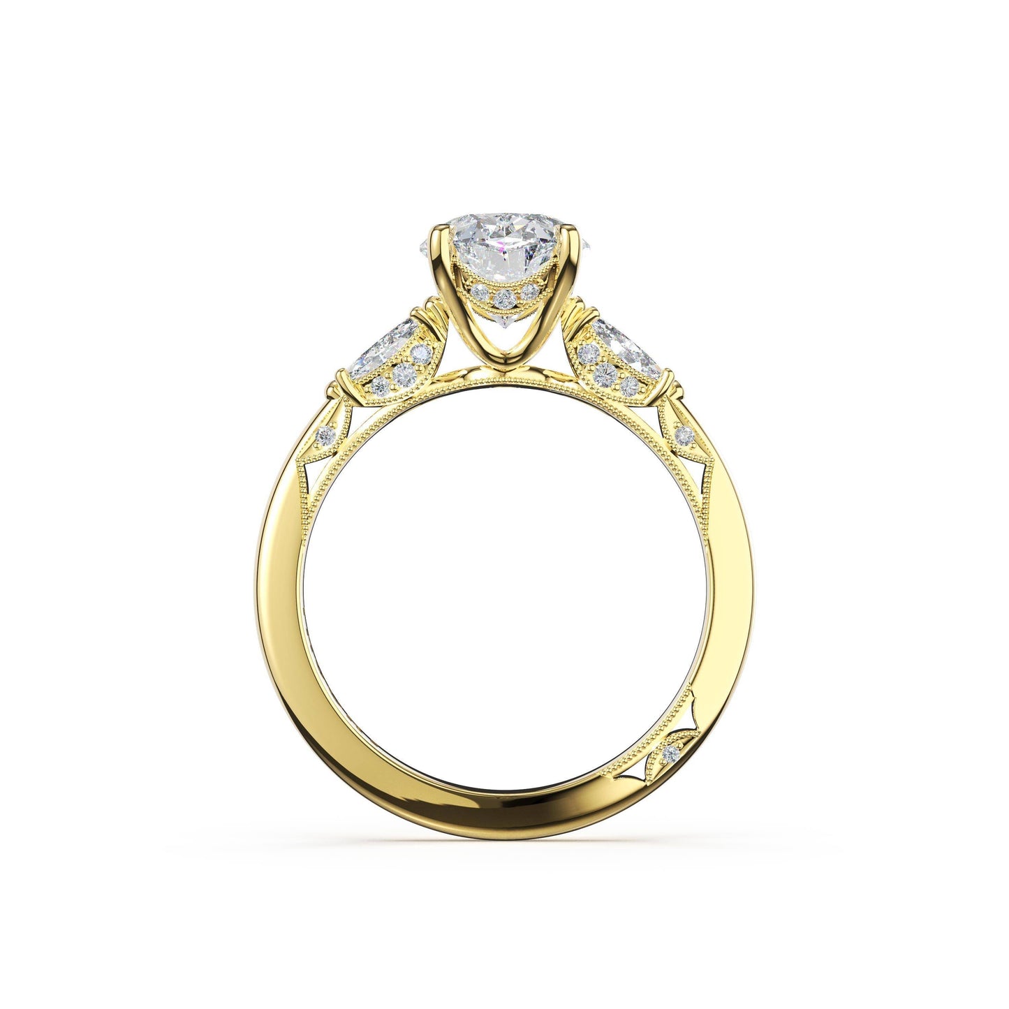 Simply Tacori Oval 3-Stone Engagement Ring