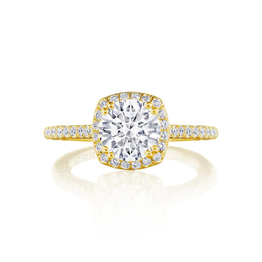 18k Yellow Gold Diamond Bloom Dantela Engagement Ring